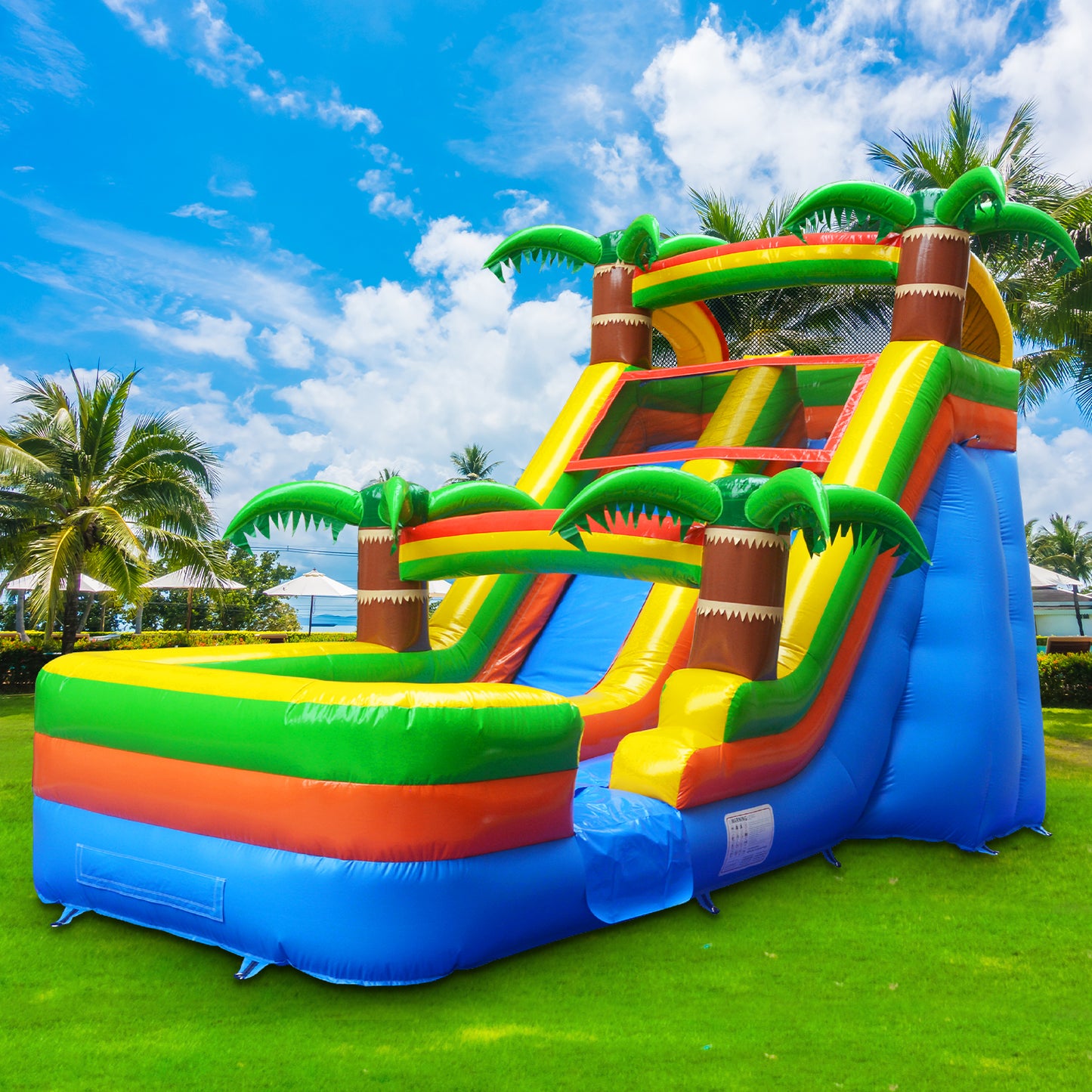 BIG WAVE - 13FT Tropical Paradise Wet/Dry Water Slide