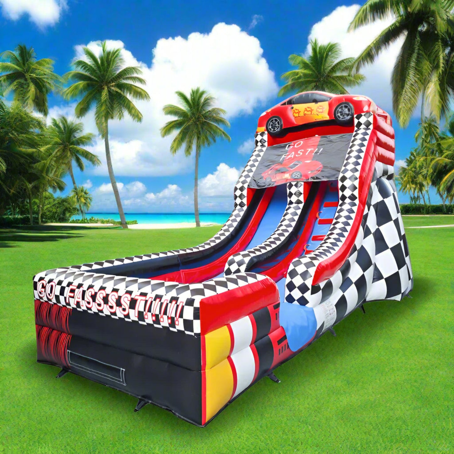 BIG WAVE - 14.5FT Speedway Splash Wet/Dry Water Slide