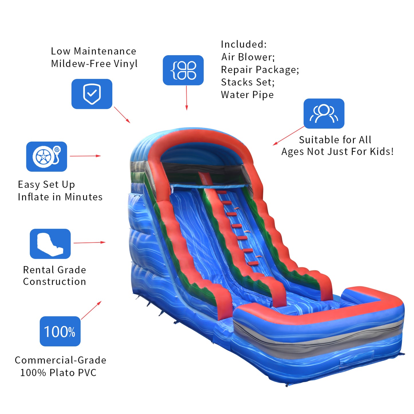 COMING Wet/Dry Skee Ball Commercial Inflatable Water Slide 26' x 11'x 16' H #11152