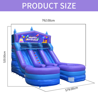 COMING Wet/Dry Happy Birthday Commercial Inflatable Water Slide 25' x 19' x 17' H #11169